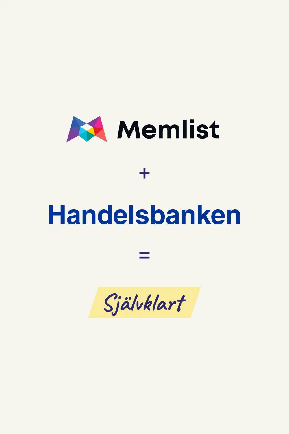 Memlist CRM plus Handelsbanken är lika med självklart - direkt bankkoppling för föreningar
