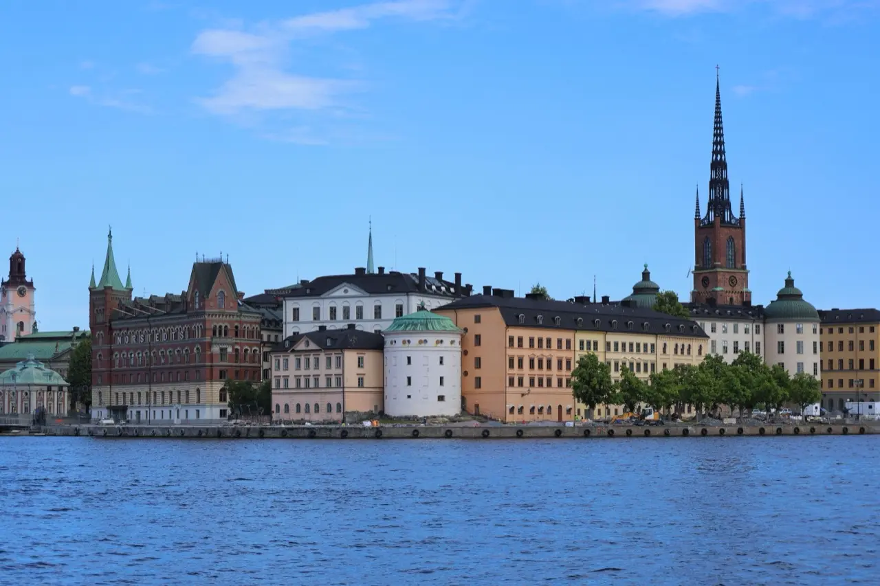 Gamla stan i Stockholm sett från vattnet