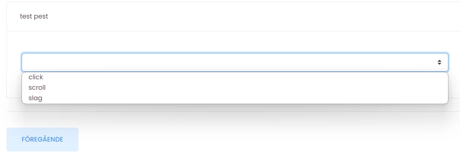 Rullista-inställning